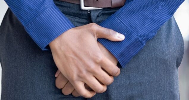 Pain in the groin as a symptom of prostatitis in a person